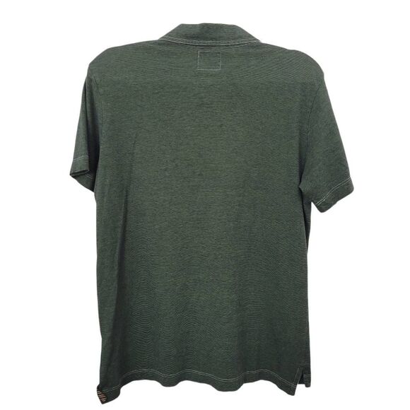 Billy Reid Polo Shirt Mens Large Green Short Sleeve Soft Cotton Casual Minimalis - Picture 2 of 6